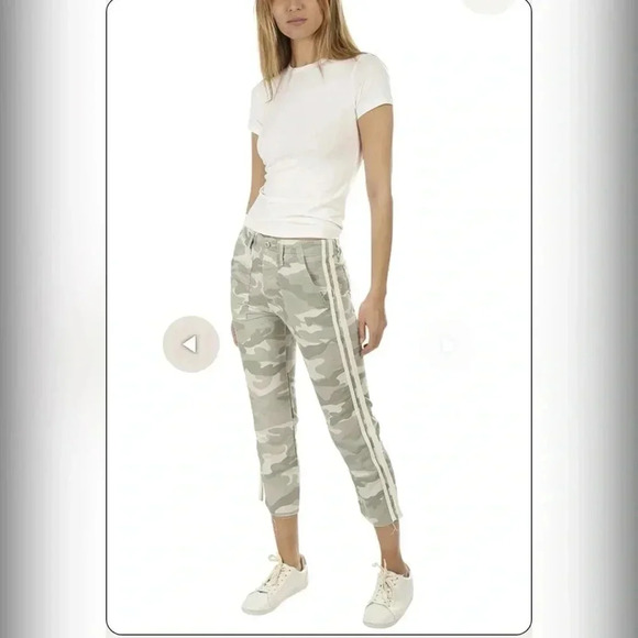 MOTHER DENIM
THE SHAKER CHOP CROP FRAY LINEN PANTS 
DESERT PRINT Size 27 - Picture 4 of 6